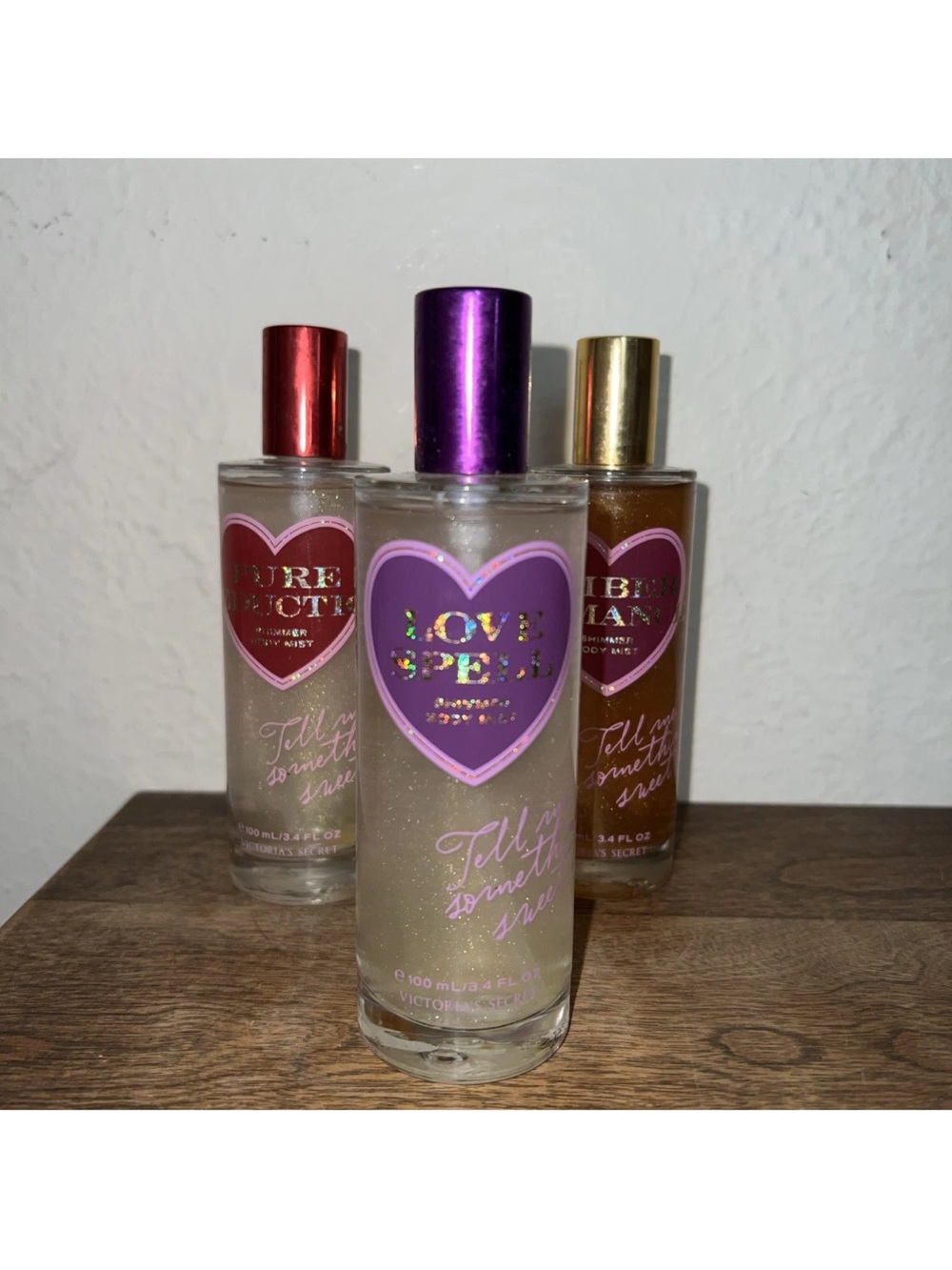 Victoria’s Secret Love spell body mist trio shimmers